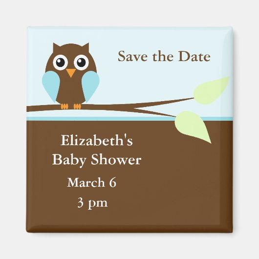 Blauwe boomgaard magneet (Voorkant)