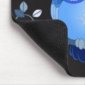 Blauwe boomgaard op Black Mousepad Muismat (Hoek)