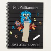 Blauwe boomgaard op Faux Letter Board Teacher Plan Planner (Voorkant)