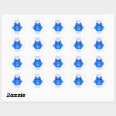 Blauwe boomgaard ronde sticker (Vel)