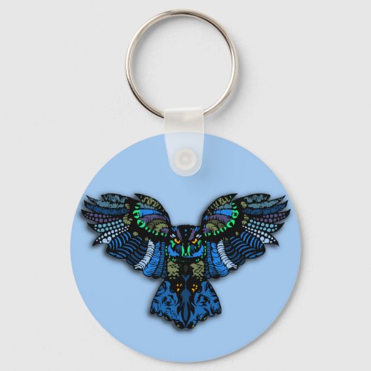 Blauwe boomgaard sleutelhanger (Voorkant)