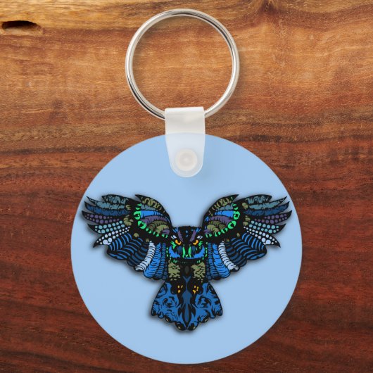 Blauwe boomgaard sleutelhanger (Voorkant)