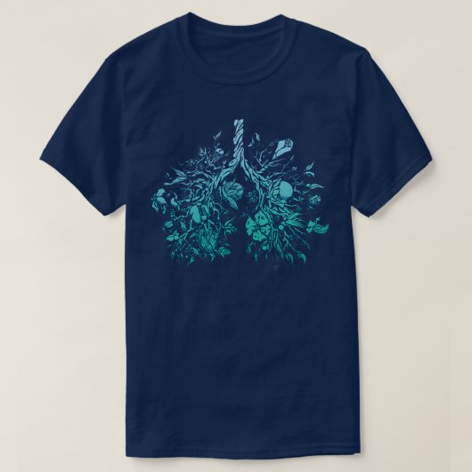 Blauwe boomgaard t-shirt (Design voorkant)