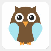 Blauwe boomgaard vierkante sticker (Voorkant)