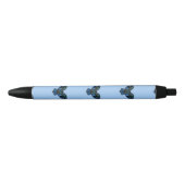 Blauwe boomgaard zwarte inkt pen (Voorkant)
