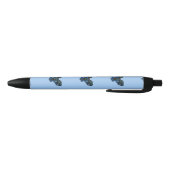Blauwe boomgaard zwarte inkt pen (Bodem)