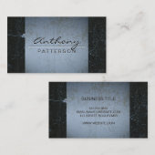 Blauwe boomgaard | Zwarte marmer Visitekaartje (Voorkant / Achterkant)