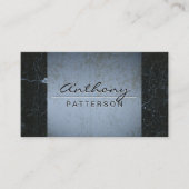 Blauwe boomgaard | Zwarte marmer Visitekaartje (Voorkant)