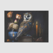 Blauwe boomgaarden en bloemen tissuepapier (Voorkant)