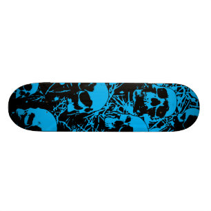 Blauwe boomgaarden persoonlijk skateboard
