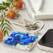 Blauwe boomgaarden sleutelhanger (Voorkant Rechts)