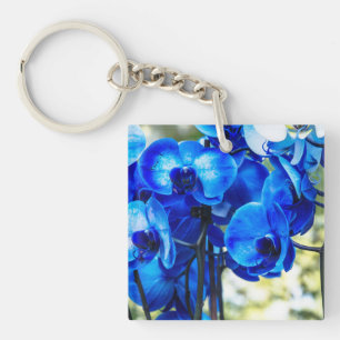 Blauwe boomgaarden sleutelhanger