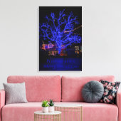Blauwe boomgroeten canvas afdruk (Insitu (Woonkamer))