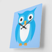 Blauwe boomkor - voeg uw eigen tekst toe vierkante klok (Hoek)