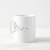 Blauwe boomkorren koffiemok (Voorkant links)