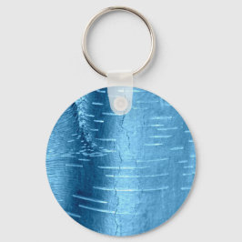 Blauwe boomschors sleutelhanger