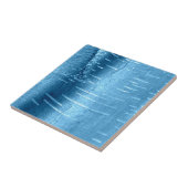 Blauwe boomschors tegeltje (Zijkant)