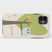 Blauwe boomtak laat aangepaste naam Blauwe boomkor Case-Mate iPhone Case (Achterkant (horizontaal))