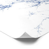 Blauwe boomtak poster (Hoek)