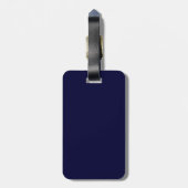Blauwe boot nautische anker patroon bagagelabel (Achterkant verticaal)