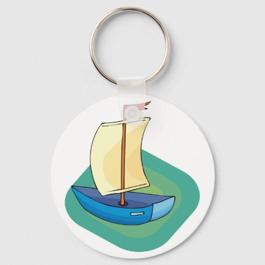Blauwe boot sleutelhanger (Achterkant)
