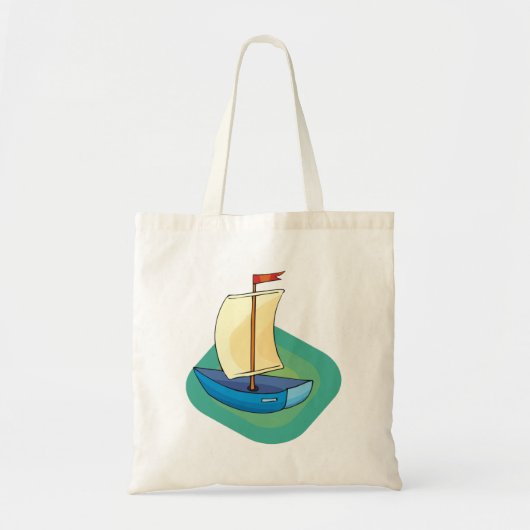 Blauwe boot tote bag (Voorkant)