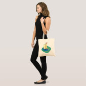 Blauwe boot tote bag