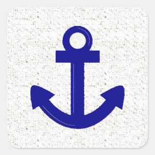 Blauwe bootankers in nood stickers