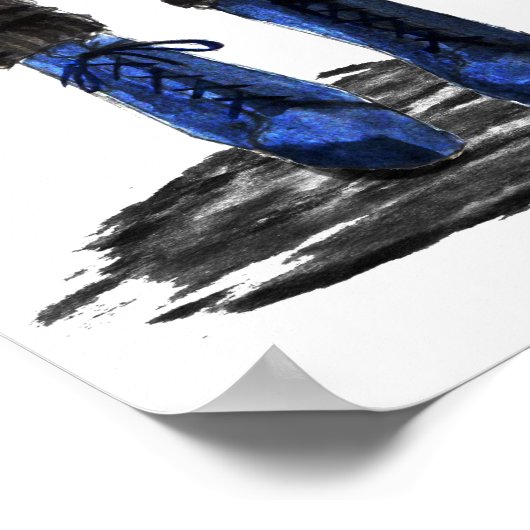 Blauwe Boots Poster (Hoek)