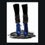 Blauwe Boots Poster<br><div class="desc">Inkt en waterverf</div>