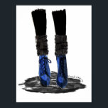Blauwe Boots Poster<br><div class="desc">Inkt en waterverf</div>