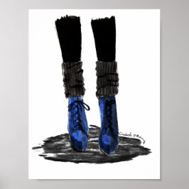 Blauwe Boots Poster