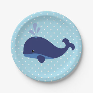 Blauwe Borden Baby shower Papieren Bordje