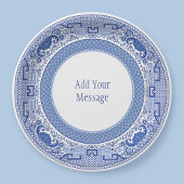 Blauwe Borden van onbewerkt papier Papieren Bordje