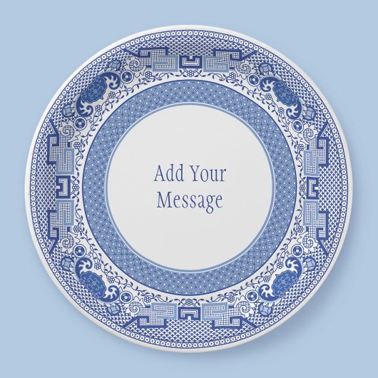 Blauwe Borden van onbewerkt papier Papieren Bordje