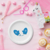 Blauwe Borden van winterMittens Papieren Bordje (Feest)