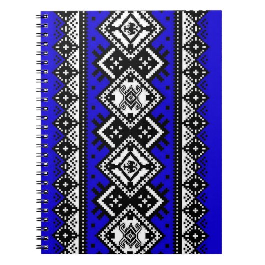 Blauwe Borduurwerk Notitieboek (Voorkant)