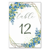 Blauwe bosbes en blauwe wilde bloemen met nepgoudo kaart (Voorkant)