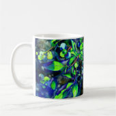 Blauwe bosbes - groene tint koffie-mok koffiemok (Links)