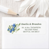 Blauwe bosbessen en blauwe wilde Adresetiketten Etiket (Insitu)