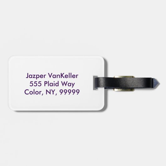 Blauwe bosbessen en roam bagagelabel (Achterkant horizontaal)