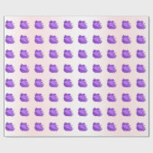 Blauwe bosbessen en roam cadeaupapier (Vlak)