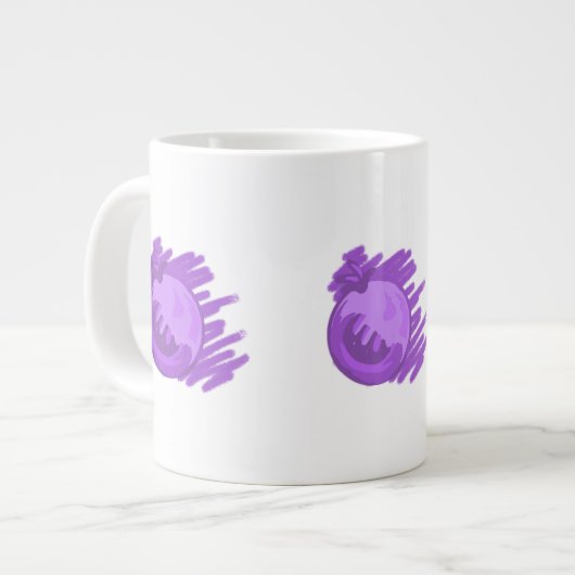 Blauwe bosbessen en roam grote koffiekop (Links)