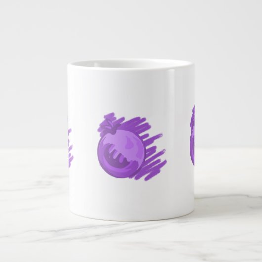 Blauwe bosbessen en roam grote koffiekop (Voorkant)