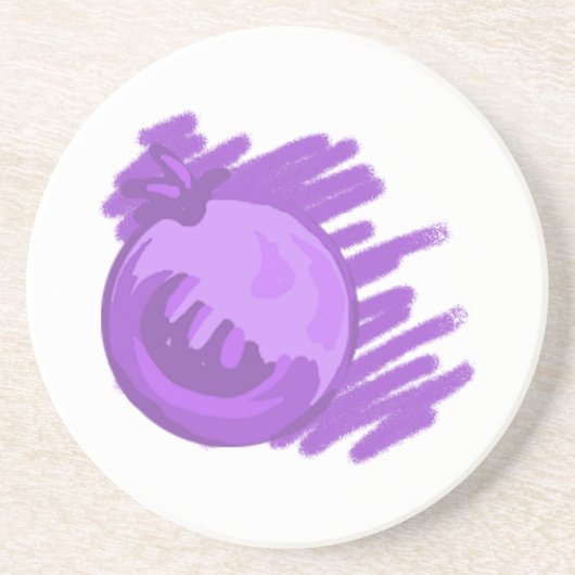 Blauwe bosbessen en roam zandsteen onderzetter (Voorkant)