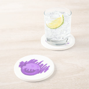 Blauwe bosbessen en roam zandsteen onderzetter