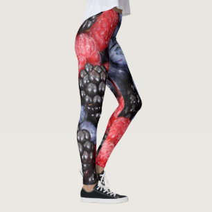 Blauwe bosbessen Frambozen Leggings