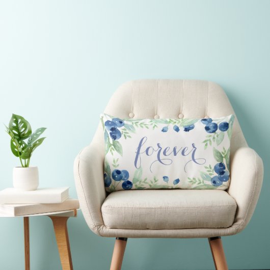 Blauwe bosbessen in de midzomer Rustic Wedforever Kussen (Stoel)