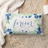 Blauwe bosbessen in de midzomer Rustic Wedforever Kussen (Deken)