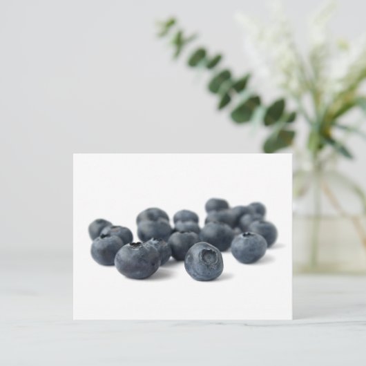 Blauwe bosbessen, vers briefkaart (Staand voorkant)